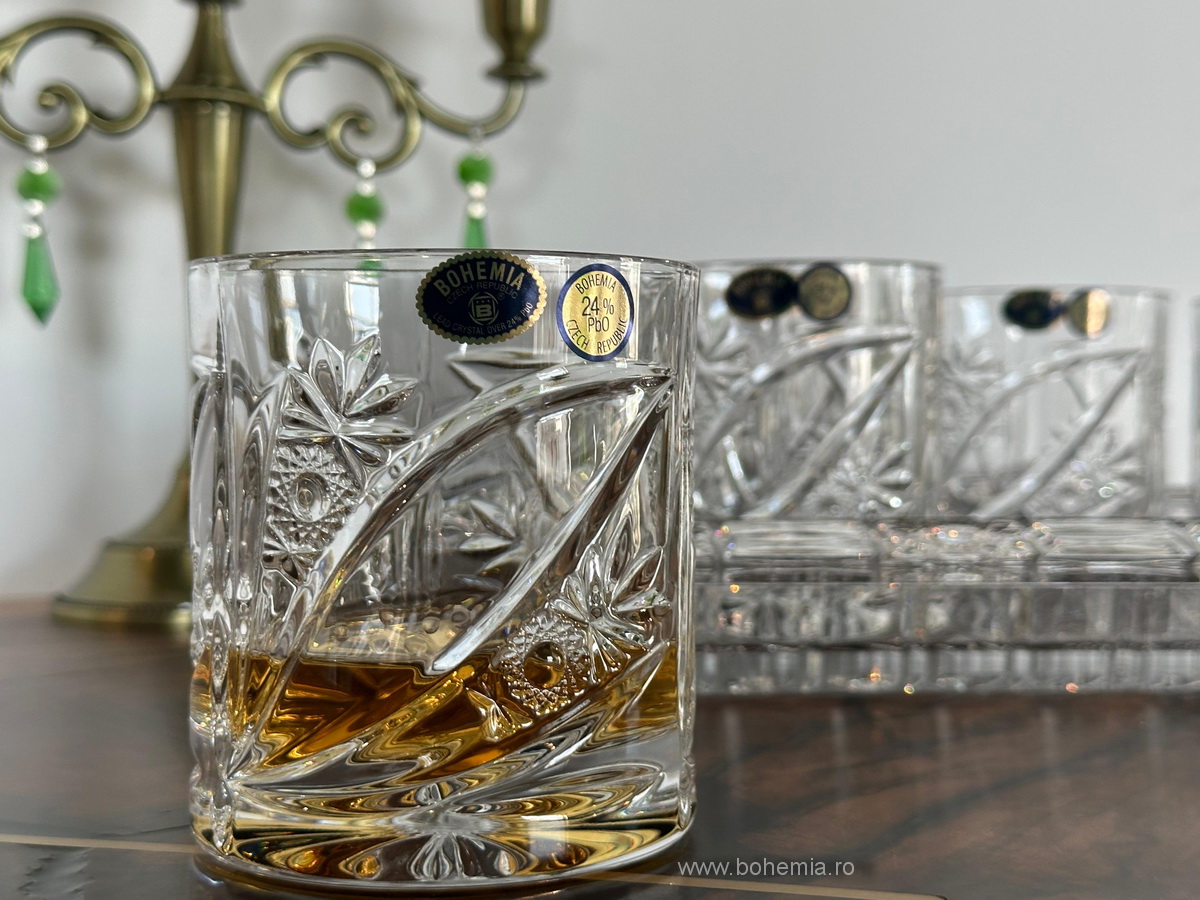 PAHARE DE WHISKY 300 ML CRISTAL BOHEMIA -COLECTIA THEA 2